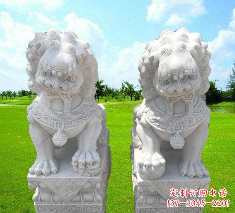 大同汉白玉狮子雕塑,带您走进文化的世界