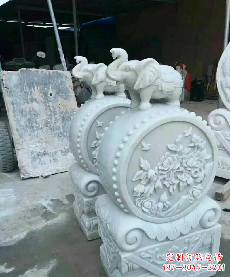 大同白玉小象抱鼓陪你度过每一天