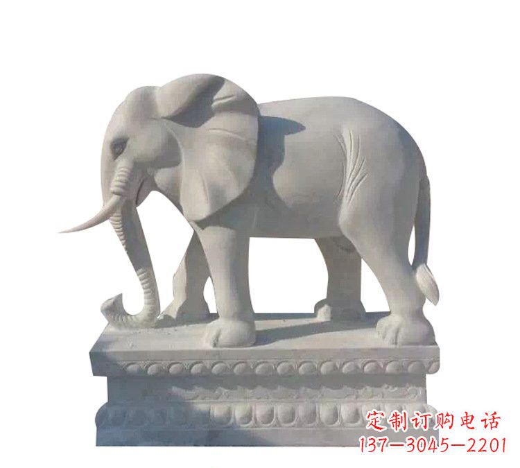 大同汉白玉镇宅大象石雕