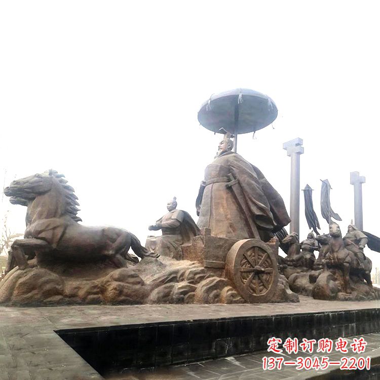 大同中国历史传奇汉武帝铜雕塑