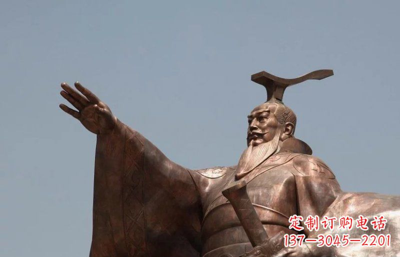 大同汉武帝铜雕,象征古代权力的神圣艺术