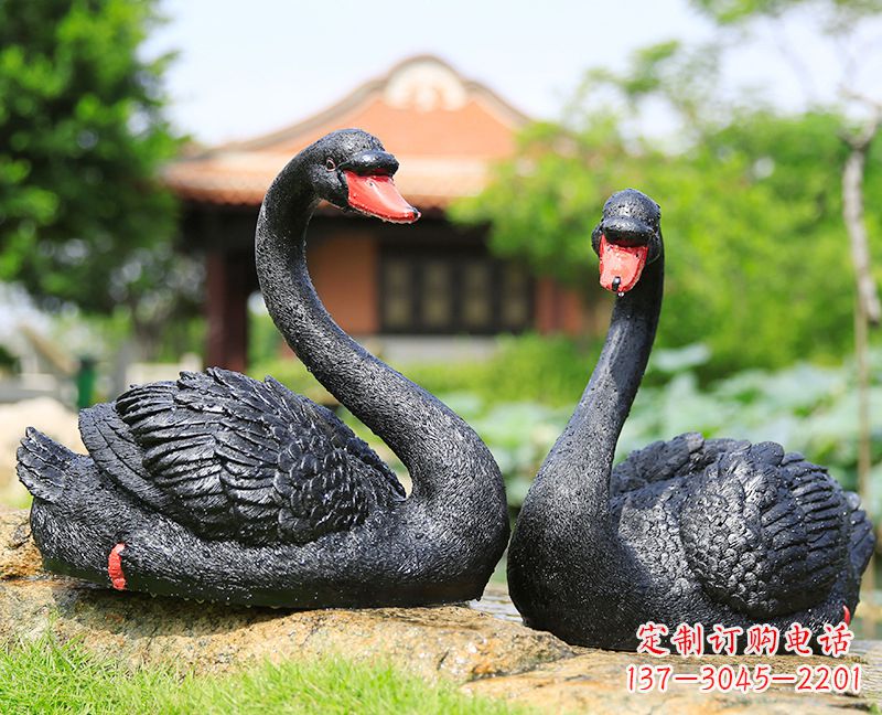 大同黑天鹅玻璃钢仿真雕塑