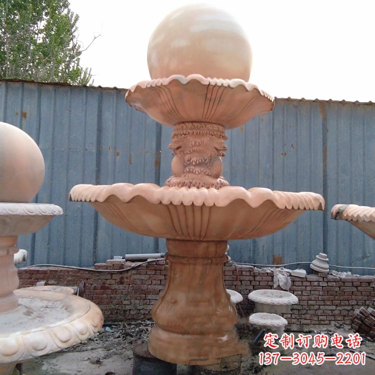 大同专业定制红色风水球雕塑定制