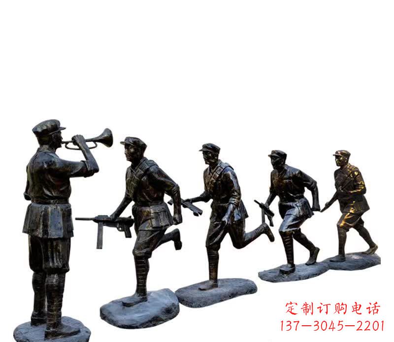 大同传承红色精神,红军铜雕震撼人心