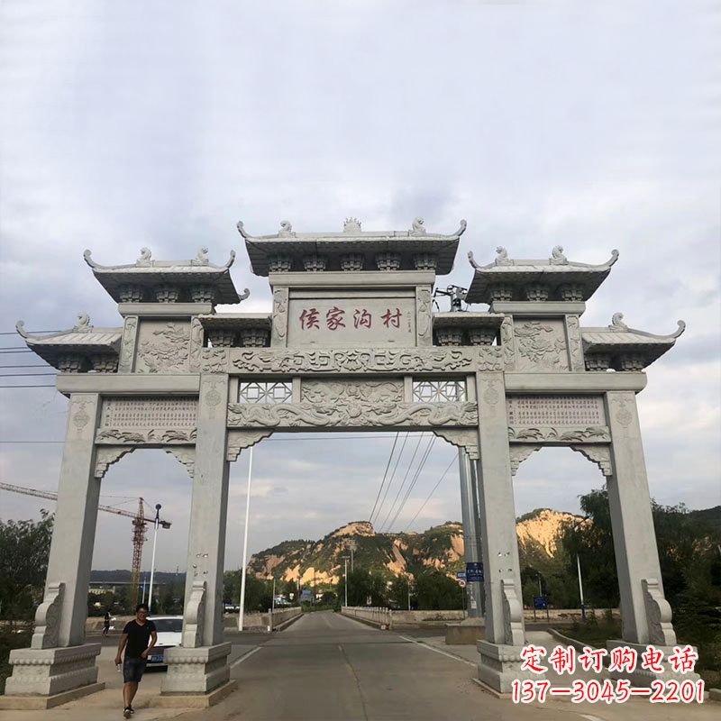 大同精美牌坊雕塑让您的品牌更加出彩