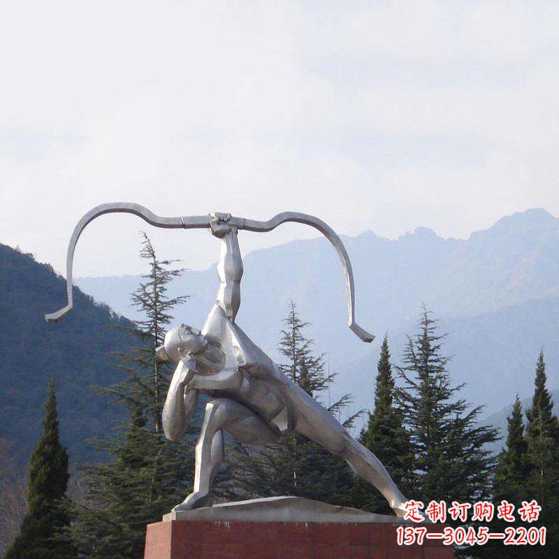 大同后羿雕塑,不锈钢雕塑制作&定制