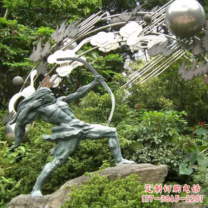 大同华夏传统精美后羿射日雕塑