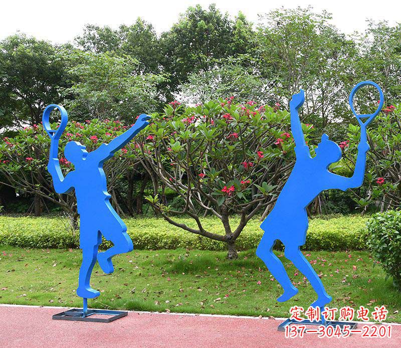 大同不锈钢羽毛球人物雕塑
