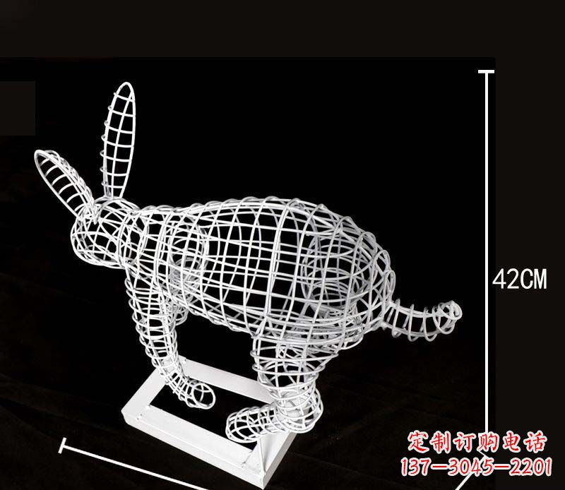 大同全新上市!不锈钢镂空兔子雕塑