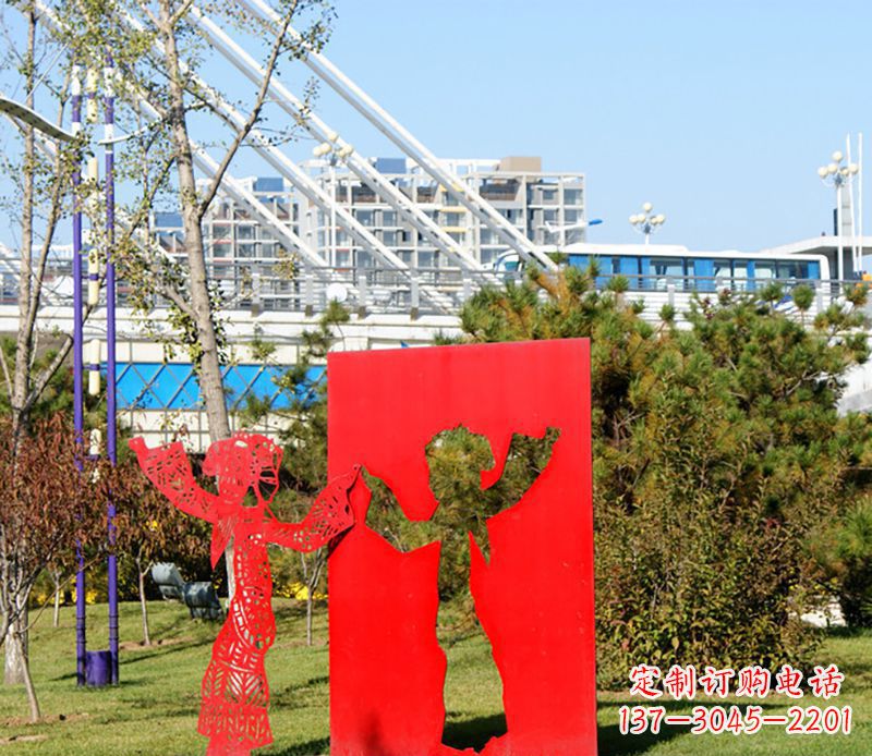 大同全新设计:不锈钢皮影戏雕塑