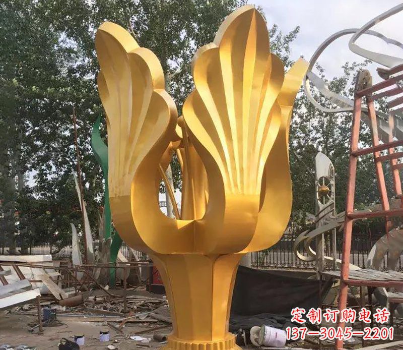 大同精美紫荆花不锈钢雕塑