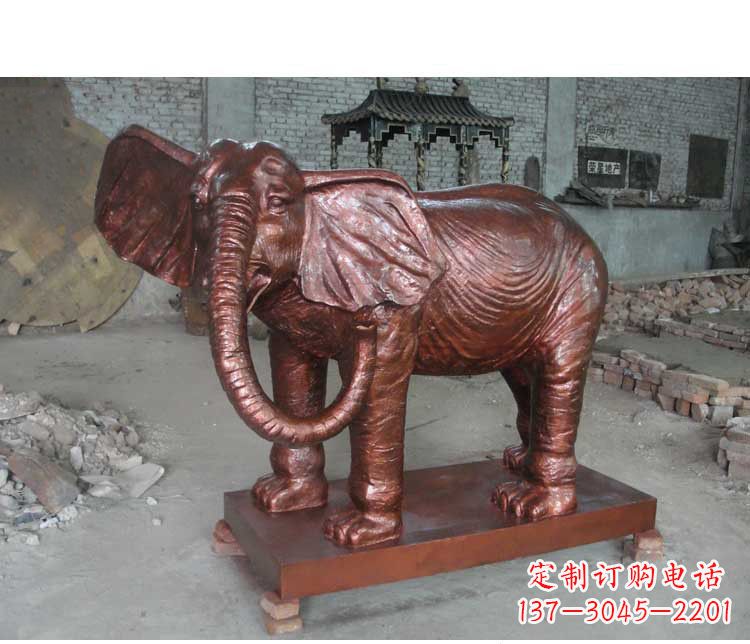 大同户外大象动物铜雕塑