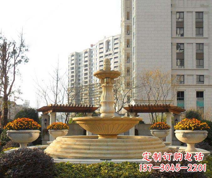 大同户外多层喷泉石雕 (2)