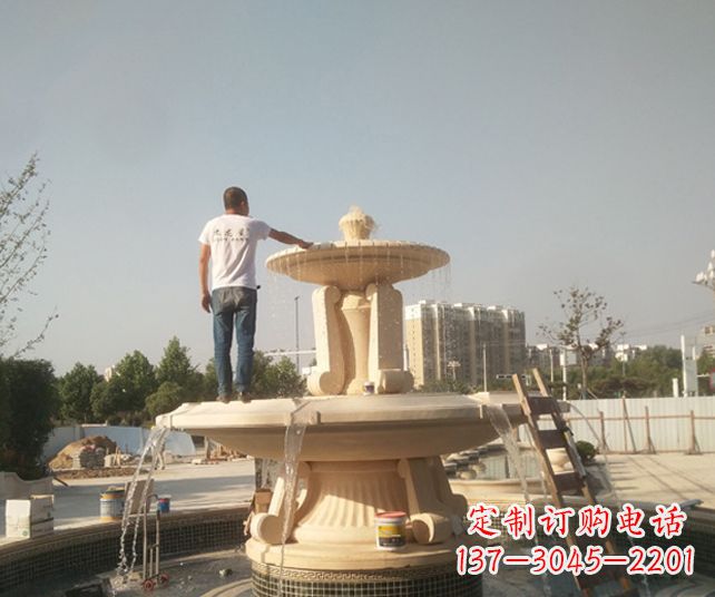 大同艺术喷泉石雕,实现室外屋顶空间美化