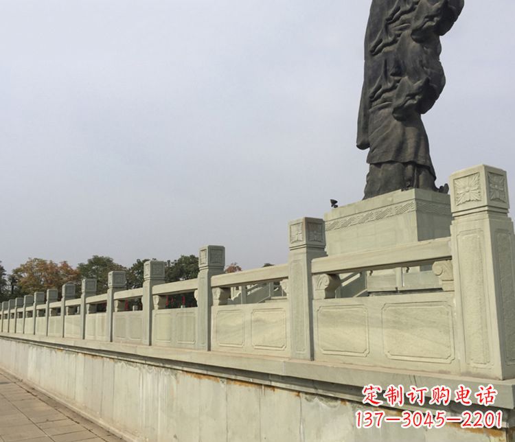 大同精美的护城河大理石栏板雕塑