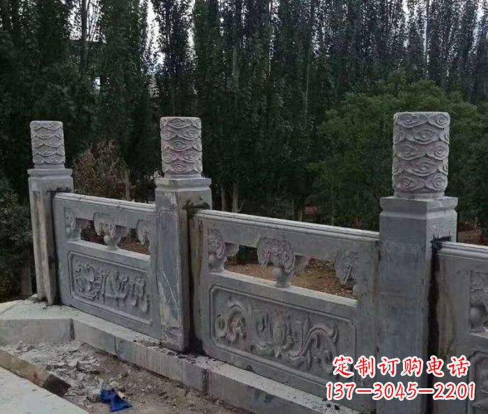 大同定制石质护城河栏板雕塑