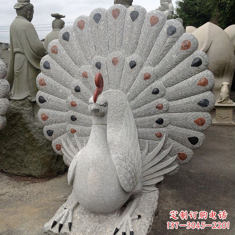 大同花岗岩孔雀雕塑——艺术与文化交融