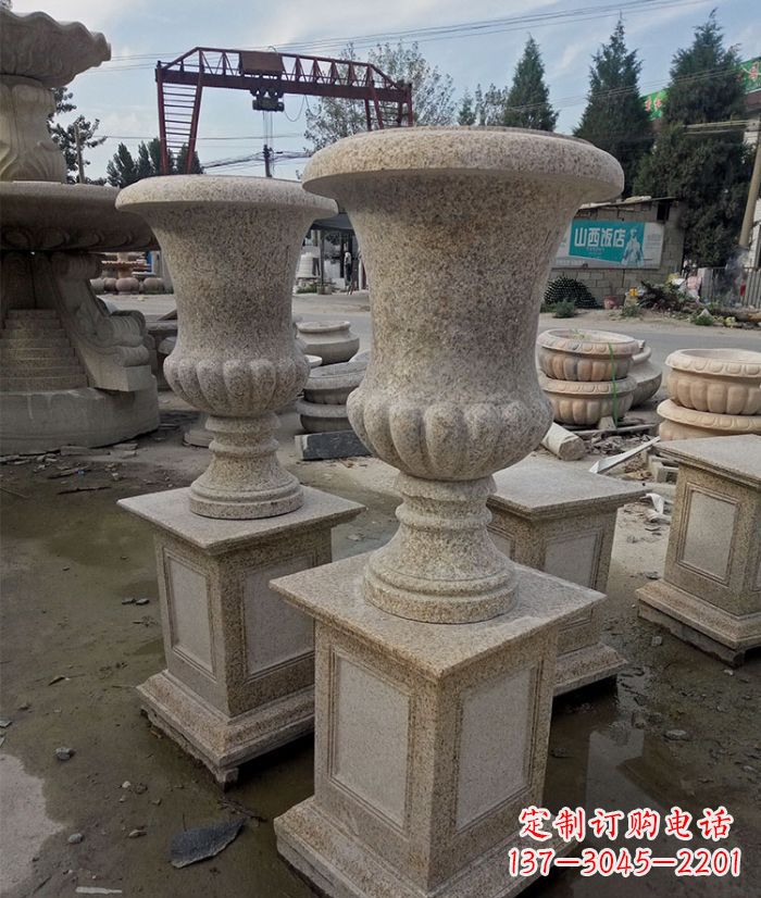 大同花岗岩欧式花钵花盆雕塑