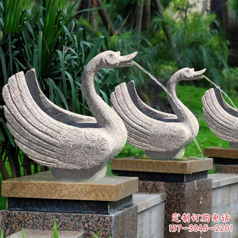 大同尊贵的花岗岩天鹅喷水雕塑