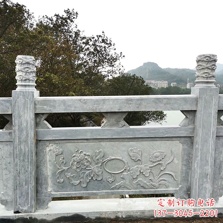 大同花岗岩石雕栏板，美轮美奂