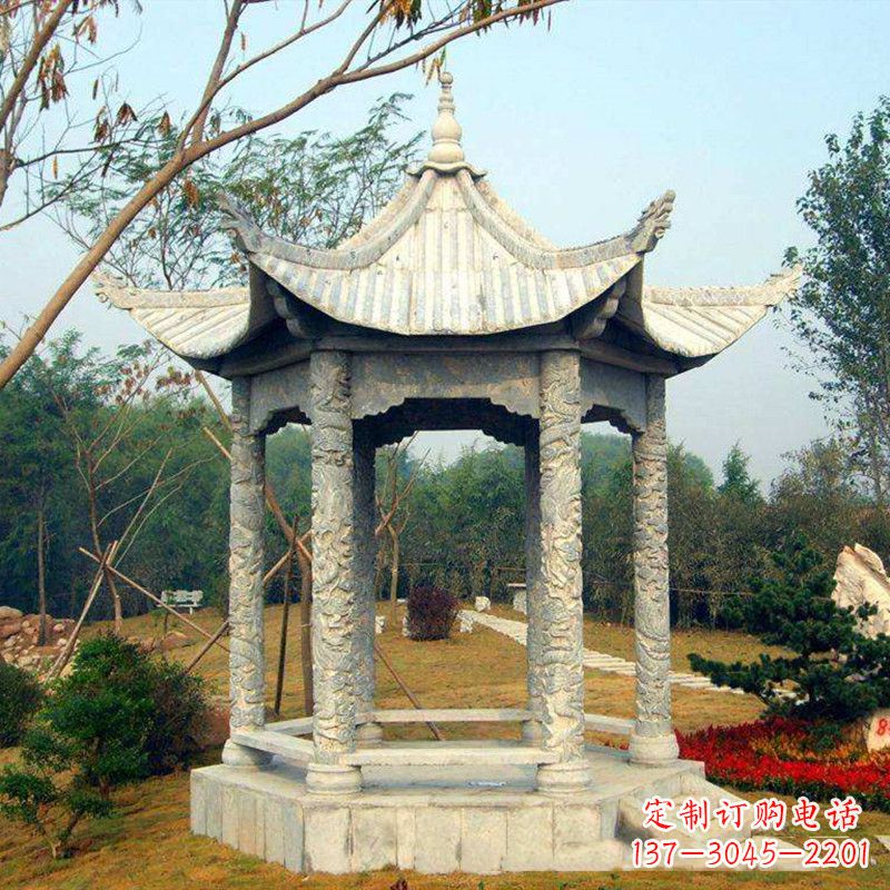大同打造精美的花岗岩庭院石凉亭雕塑