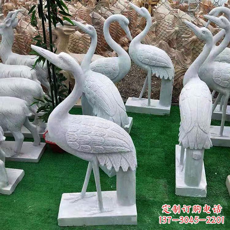 大同花岗岩仙鹤雕塑,给您的家增添浓浓的古典风情