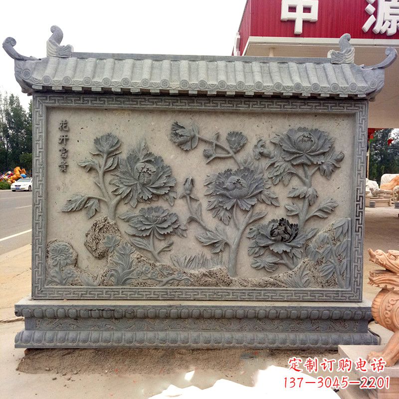 大同精致影壁雕塑,贵宾大门落成仪式与祥和气息并存