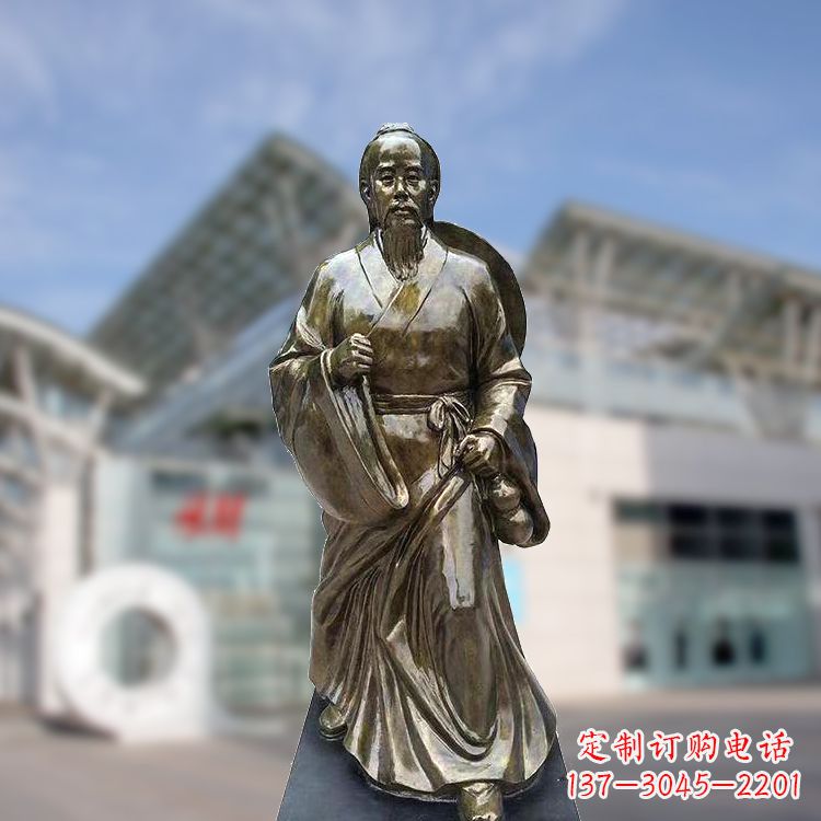 大同华佗仿铜雕塑,雕刻技艺精湛