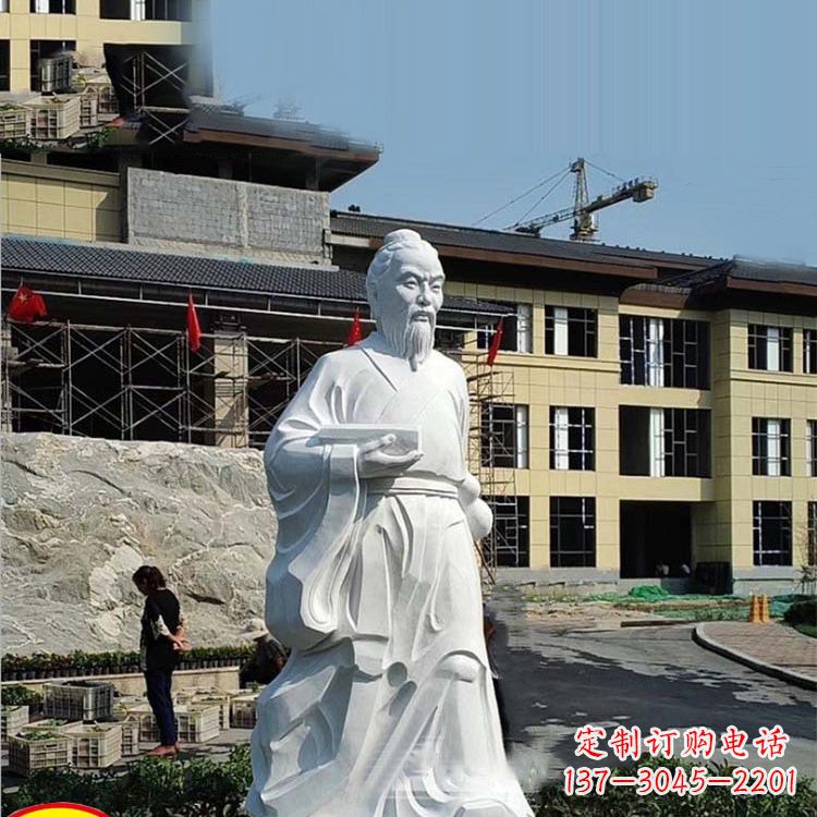 大同高雅精美的华佗白玉石雕像