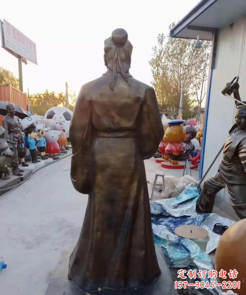 大同精美雕塑永流传——华佗名医铜雕(定制)