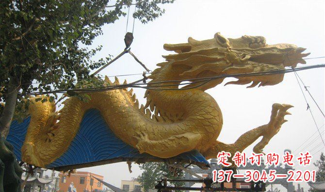 大同黄金龙广场铜雕