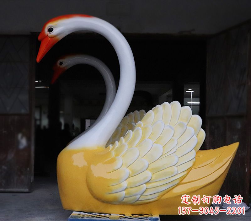 大同爱心天鹅雕塑,让你的爱永生