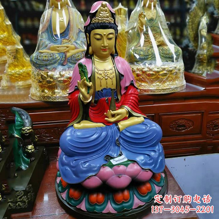 大同黄铜观音雕像佛像