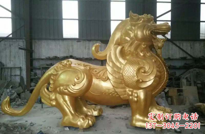 大同精致定制黄铜貔貅雕塑
