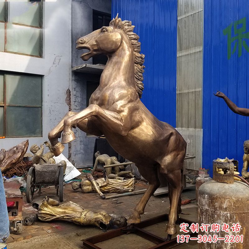 大同高端手工黄铜马雕塑
