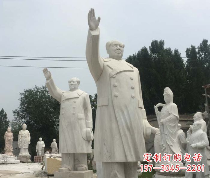 大同挥手的毛主席校园伟人石雕