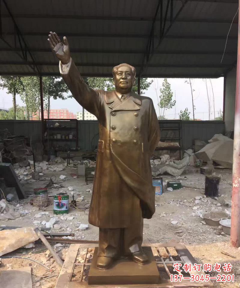 大同享领雕塑——挥手毛主席人物雕塑