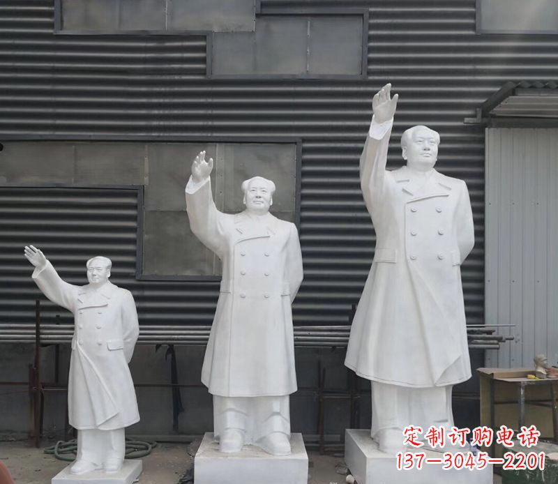 大同追随主席足迹，收藏挥手毛主席校园伟人石雕