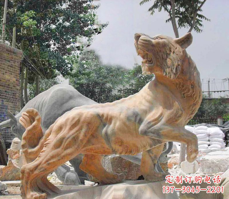 大同象征力量与尊贵的老虎石雕