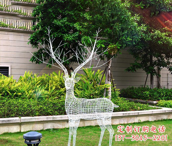 大同创造魅力的麋鹿不锈钢雕塑