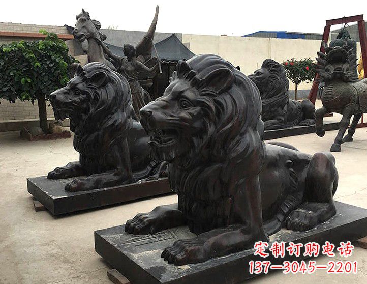 大同汇丰手工铸铜狮子雕塑