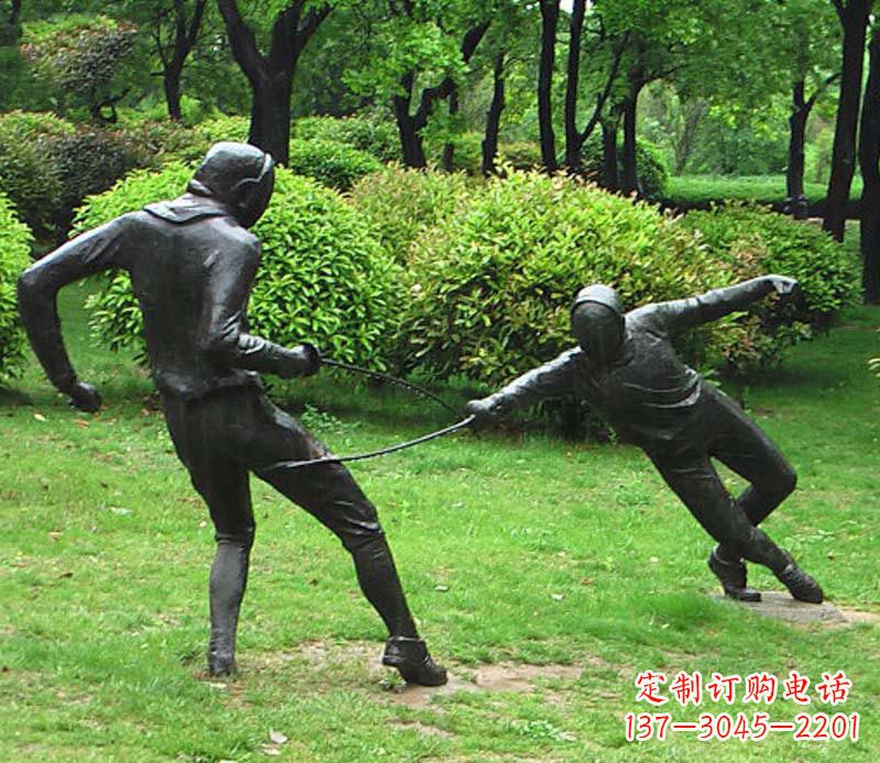 大同铜雕艺术,精美运动员雕塑