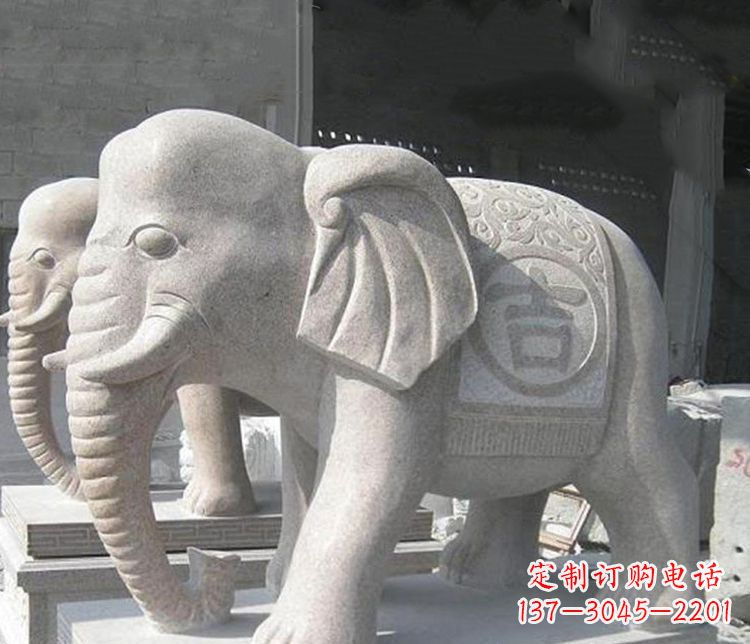 大同吉祥大理石大象雕塑,古典雅致、品质优质