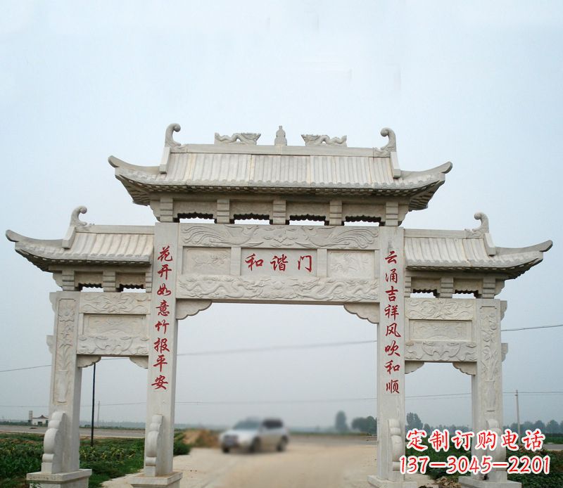 大同建筑石雕牌坊雕塑