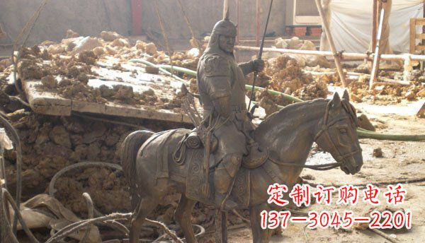 大同将军骑马古代铜雕