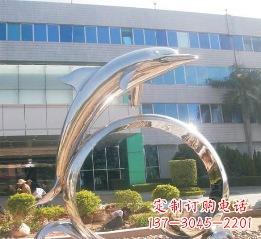 大同精致的不锈钢海豚雕塑