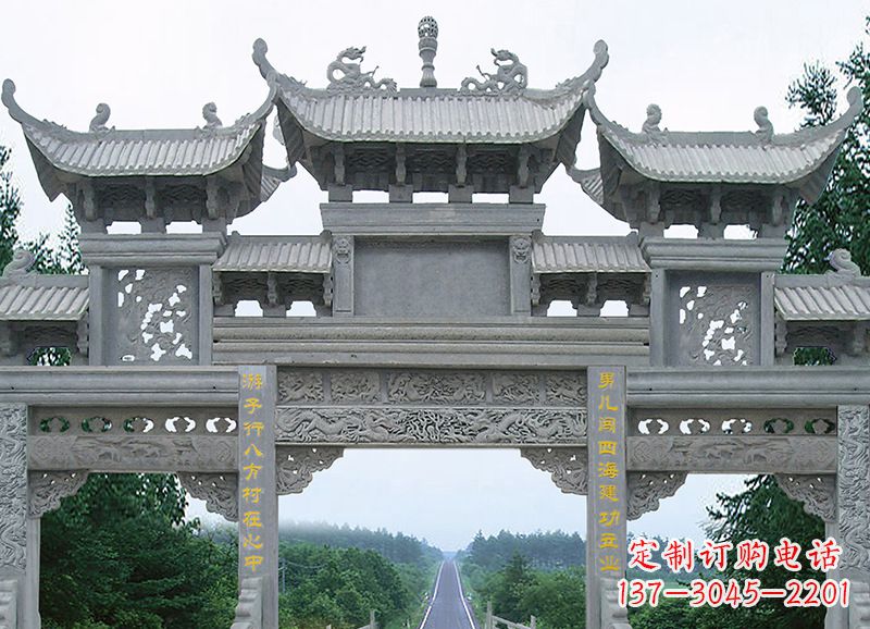 大同追求完美的金昌石雕牌坊雕塑