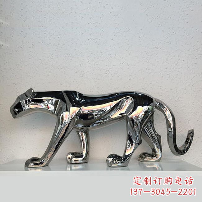 大同杰出的不锈钢金钱豹雕塑