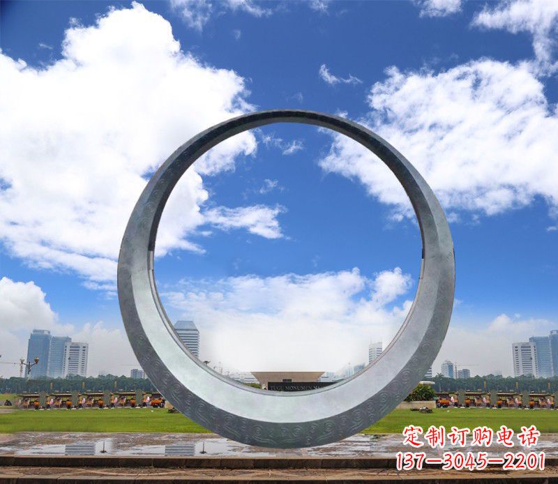 大同景观美化,中领雕塑不锈钢圆环雕塑