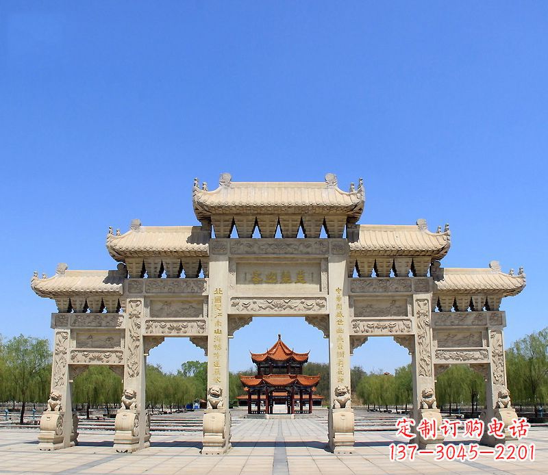 大同中领雕塑:专业定制大型建筑牌坊雕塑